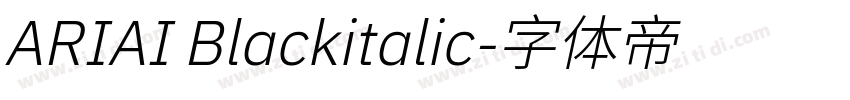 ARIAI Blackitalic字体转换